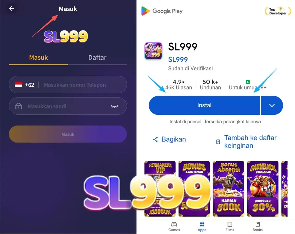 sl999 Daftar Sekarang - Unduh APK